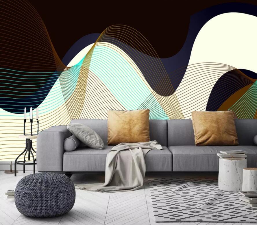 3D Simple Wave 3014 Wall Murals Wallpaper AJ Wallpaper 2