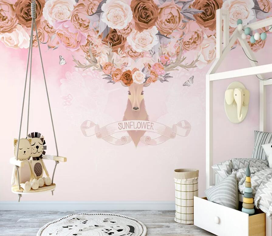 3D Deer Head 1521 Wall Murals Wallpaper AJ Wallpaper 2