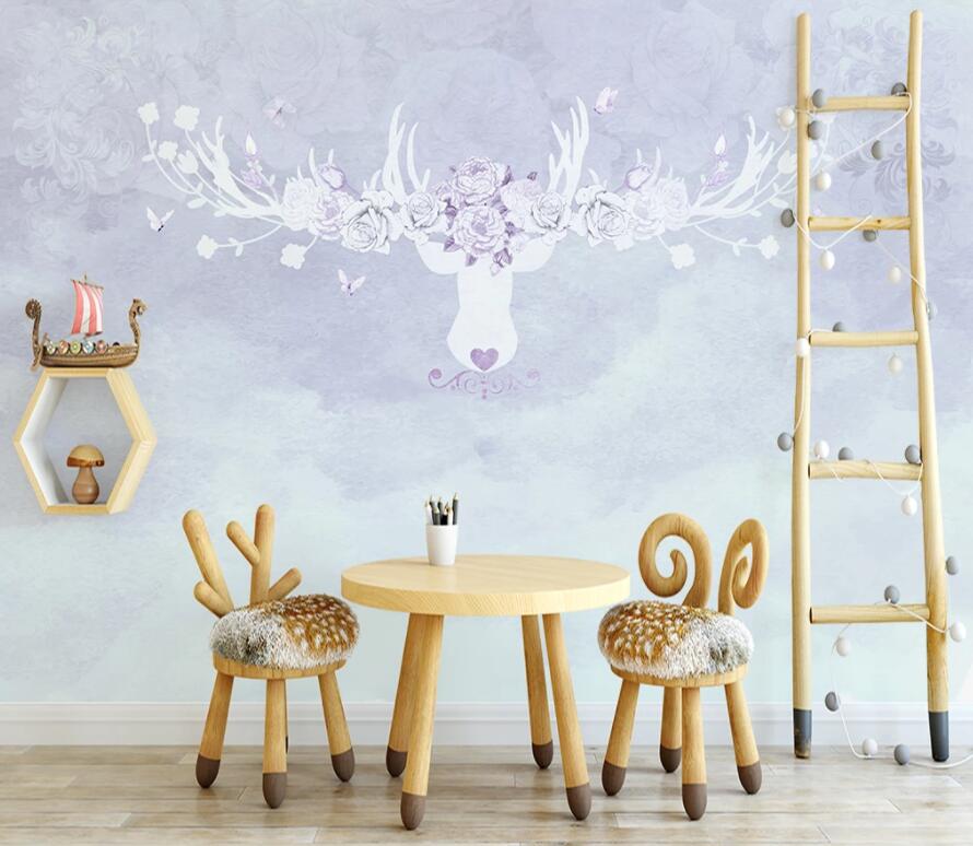 3D Deer Head 1516 Wall Murals Wallpaper AJ Wallpaper 2