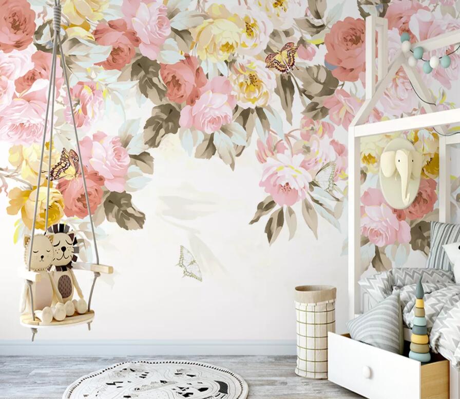 3D Colored Flowers 1507 Wall Murals Wallpaper AJ Wallpaper 2