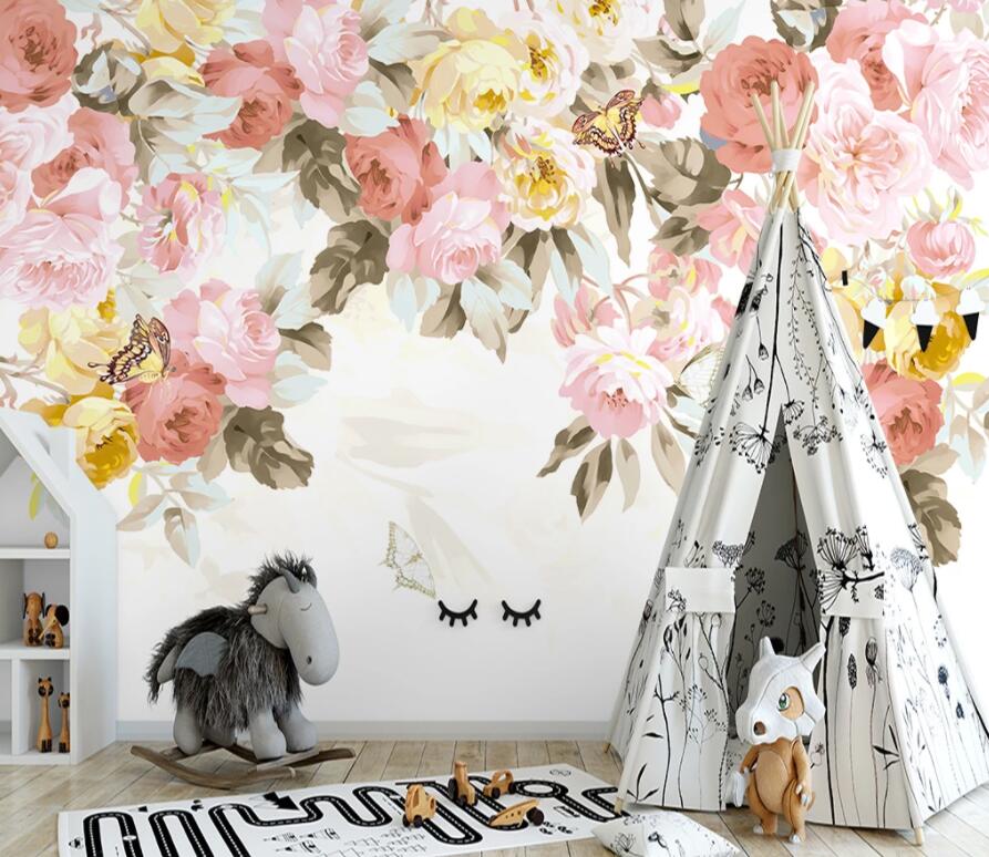 3D Colored Flowers 1507 Wall Murals Wallpaper AJ Wallpaper 2
