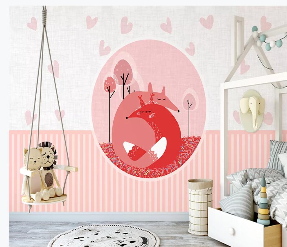 3D Kangaroo Pink 1503 Wall Murals Wallpaper AJ Wallpaper 2
