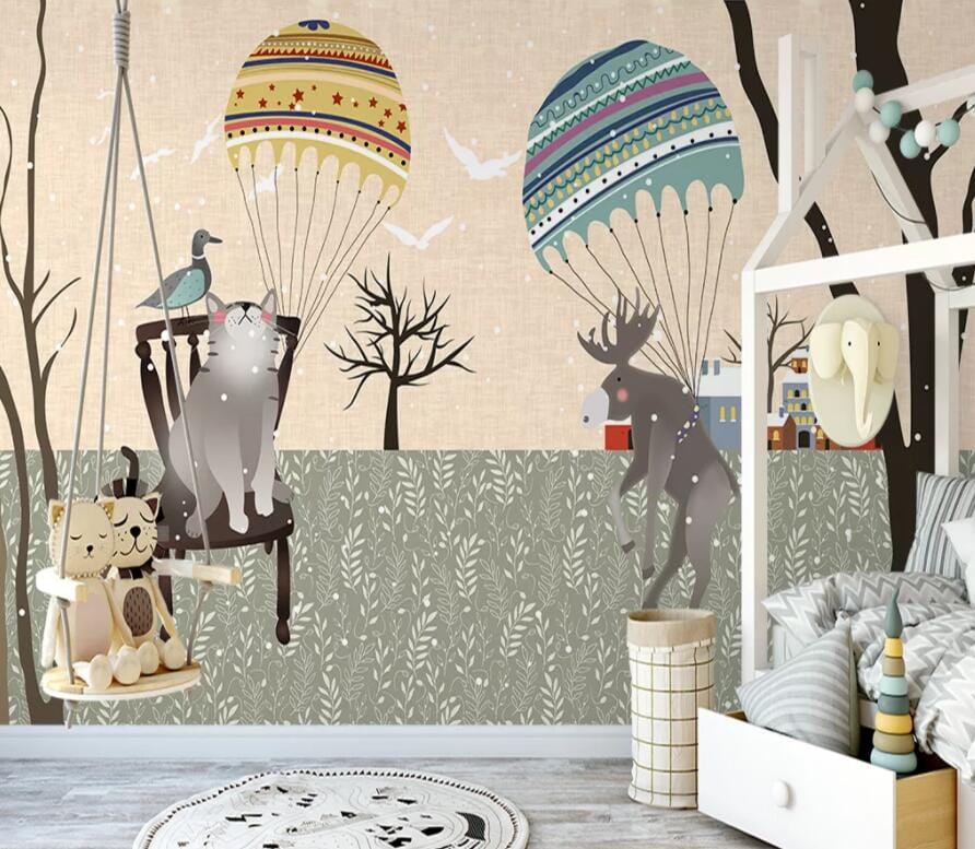 3D Balloon Bird 2534 Wall Murals Wallpaper AJ Wallpaper 2