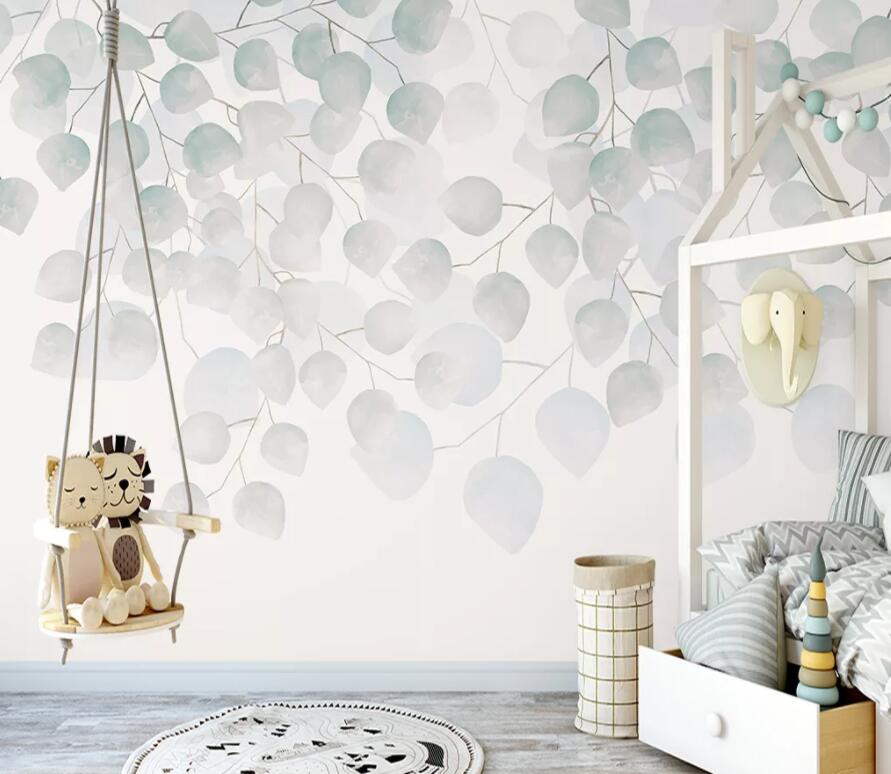 3D Green Leaf 1489 Wall Murals Wallpaper AJ Wallpaper 2