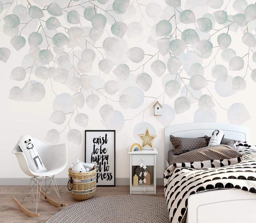 3D Green Leaf 1489 Wall Murals Wallpaper AJ Wallpaper 2
