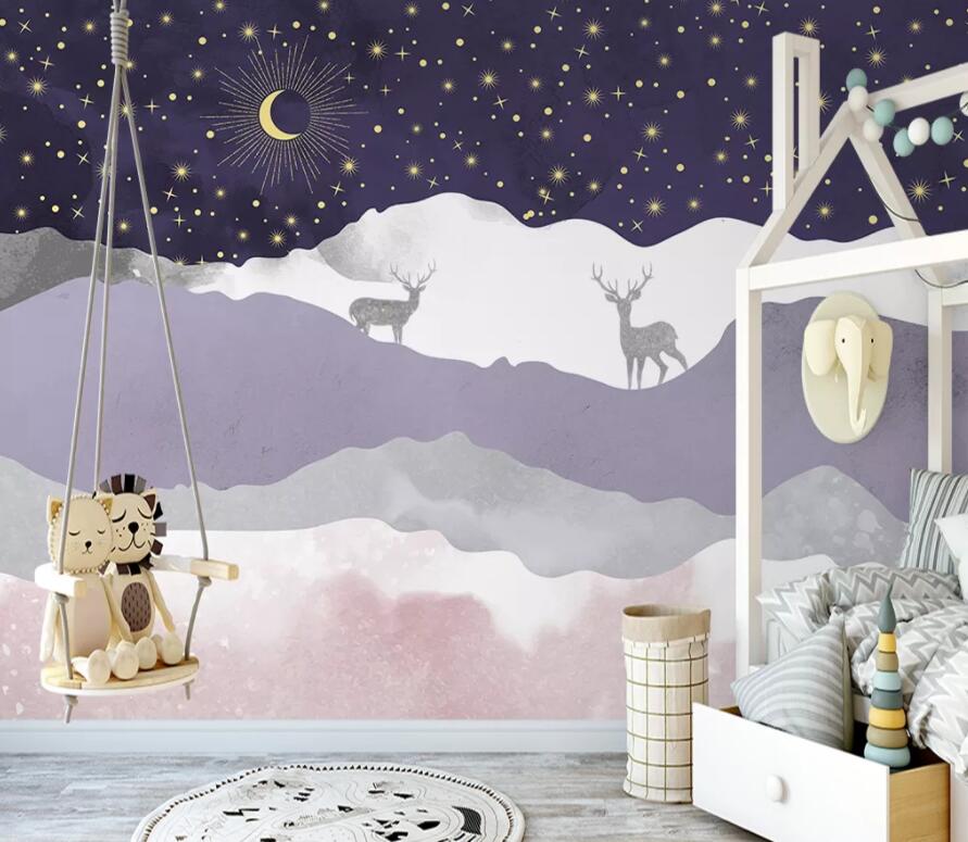 3D Valley Fawn 1485 Wall Murals Wallpaper AJ Wallpaper 2