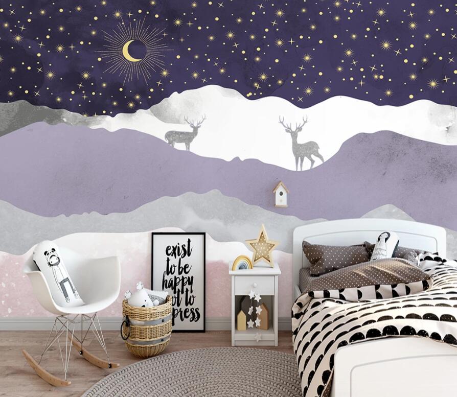 3D Valley Fawn 1485 Wall Murals Wallpaper AJ Wallpaper 2