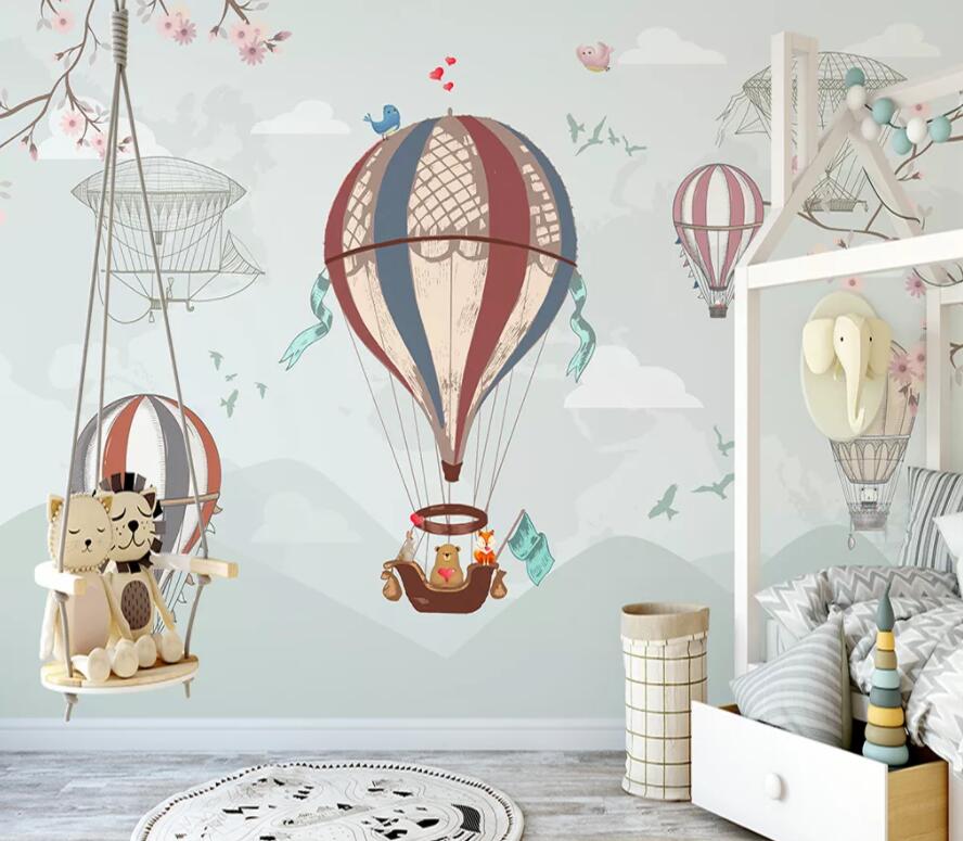 3D Hot Air Balloon 1478 Wall Murals Wallpaper AJ Wallpaper 2