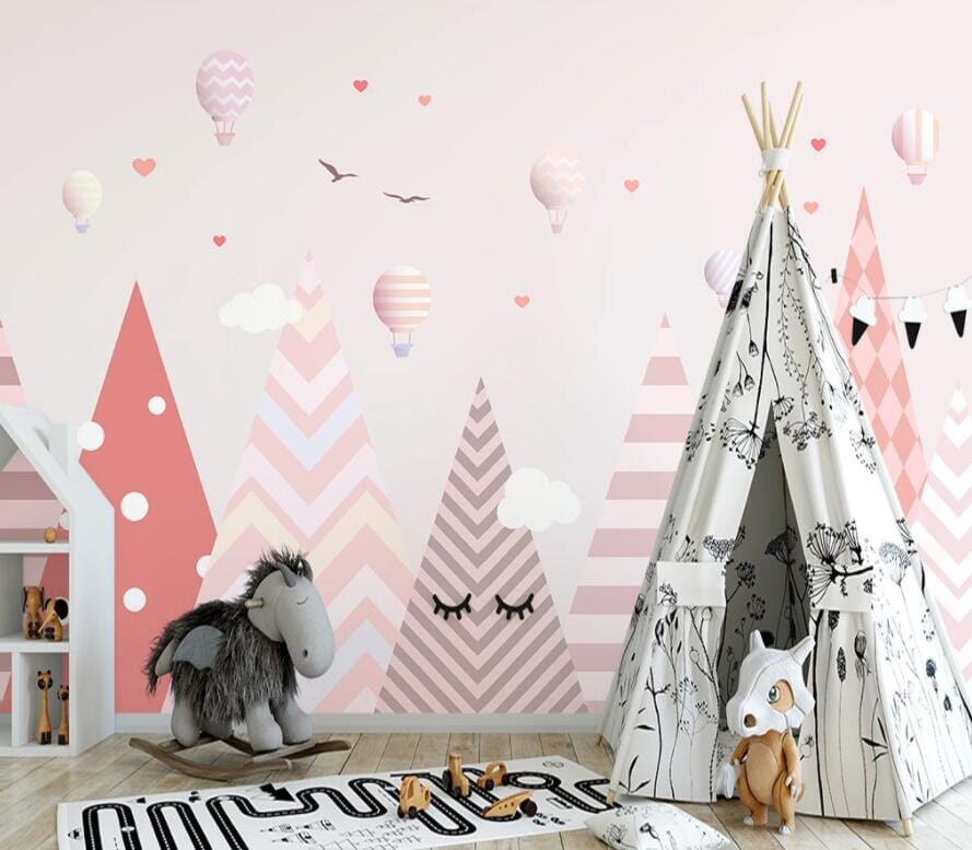 3D Pink Triangle 2514 Wall Murals Wallpaper AJ Wallpaper 2