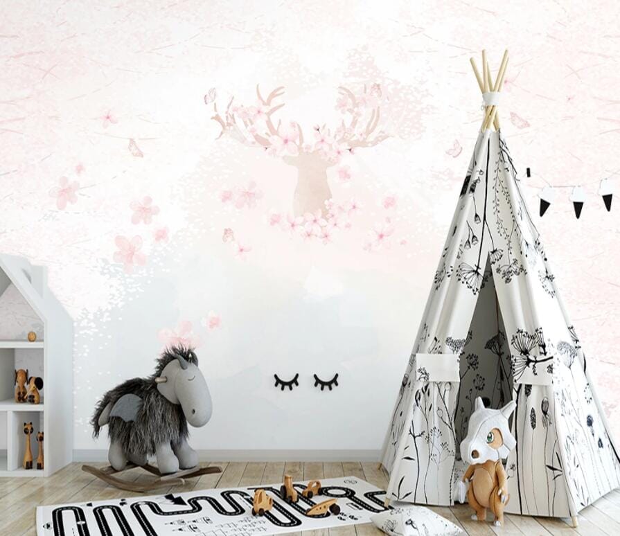 3D Misty Deer 2510 Wall Murals Wallpaper AJ Wallpaper 2
