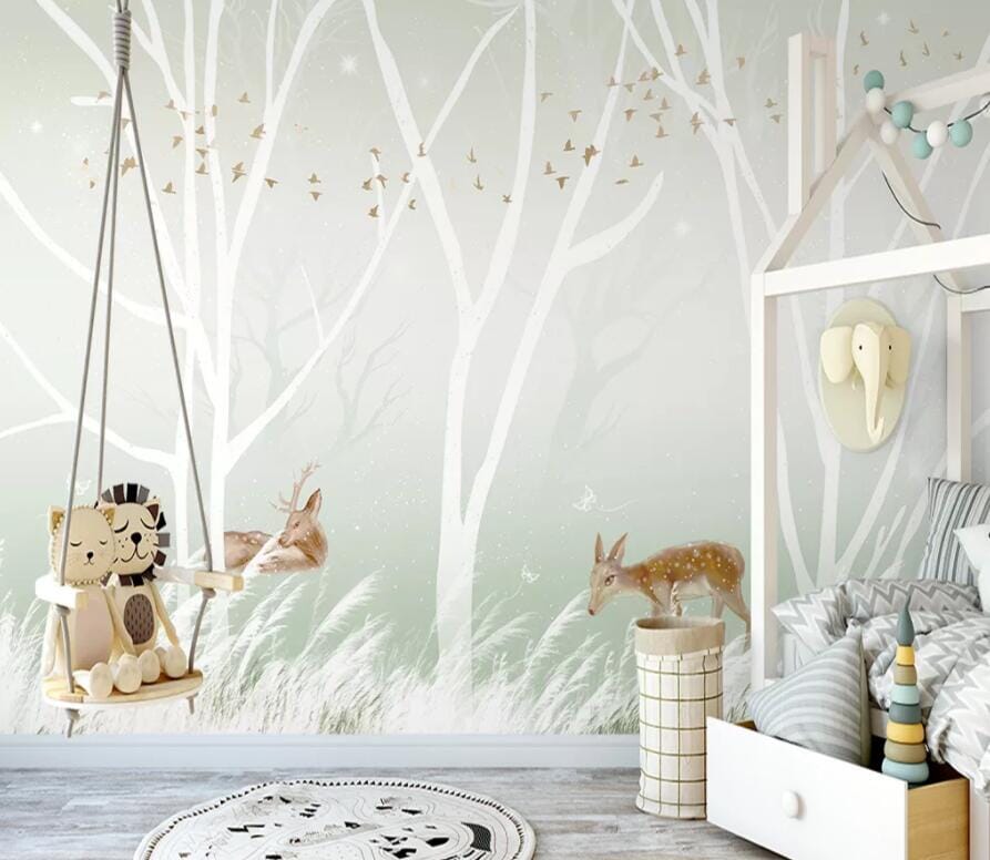 3D White Forest 2482 Wall Murals Wallpaper AJ Wallpaper 2