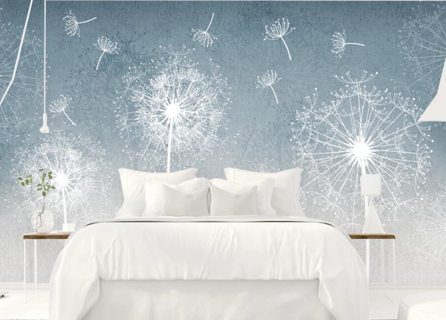 3D White Daisies 1742 Wall Murals Wallpaper AJ Wallpaper 2