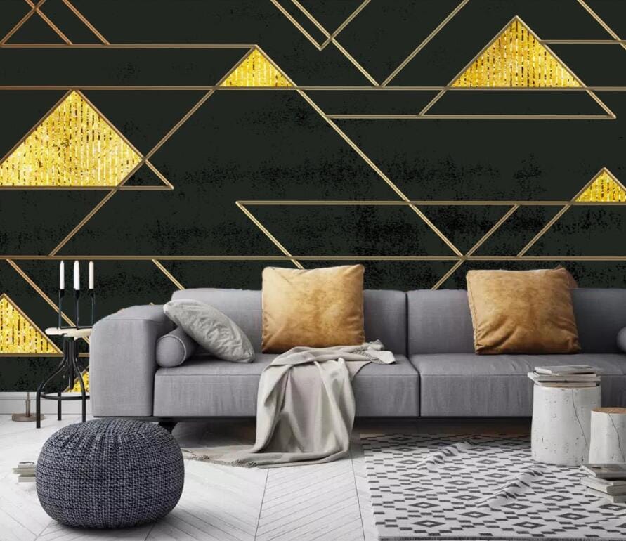 3D Golden Triangle 2860 Wall Murals Wallpaper AJ Wallpaper 2