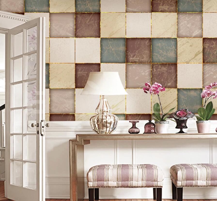 3D Colored Square 1861 Wall Murals Wallpaper AJ Wallpaper 2