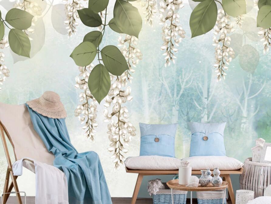 3D Leaves 1125 Wall Murals Wallpaper AJ Wallpaper 2