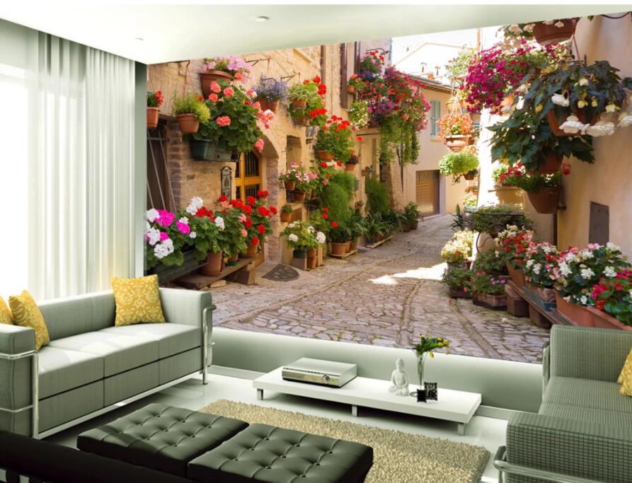 3D Town Flower 894 Wall Murals Wallpaper AJ Wallpaper 2