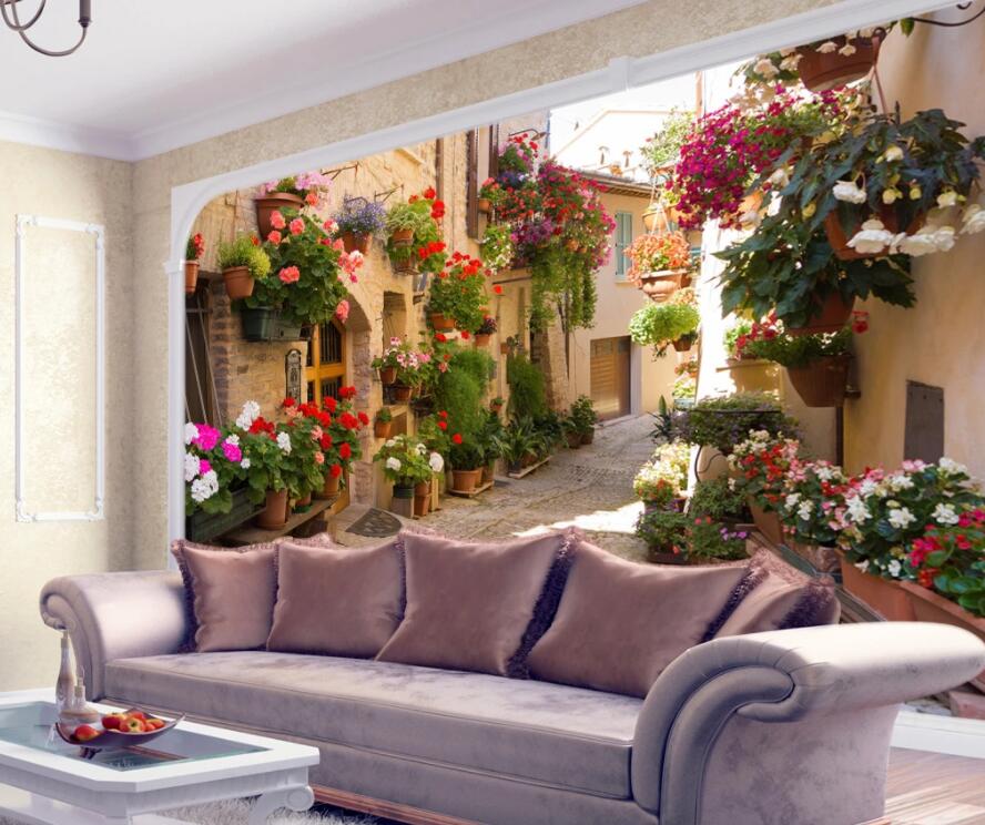 3D Town Flower 894 Wall Murals Wallpaper AJ Wallpaper 2
