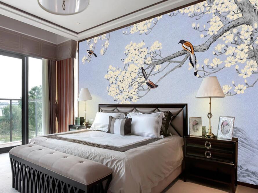 3D Branch Bird 1112 Wall Murals Wallpaper AJ Wallpaper 2