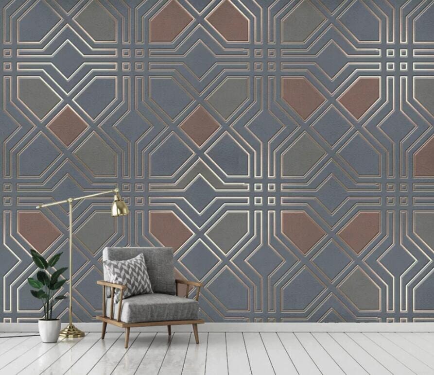 3D Geometric Patchwork 2458 Wall Murals Wallpaper AJ Wallpaper 2