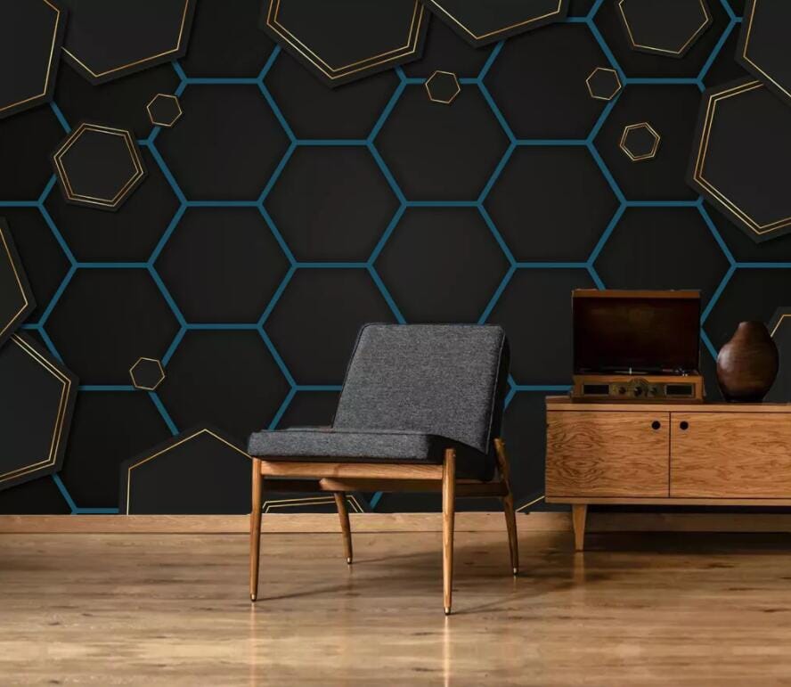 3D Blue Diamond Patchwork 2834 Wall Murals Wallpaper AJ Wallpaper 2