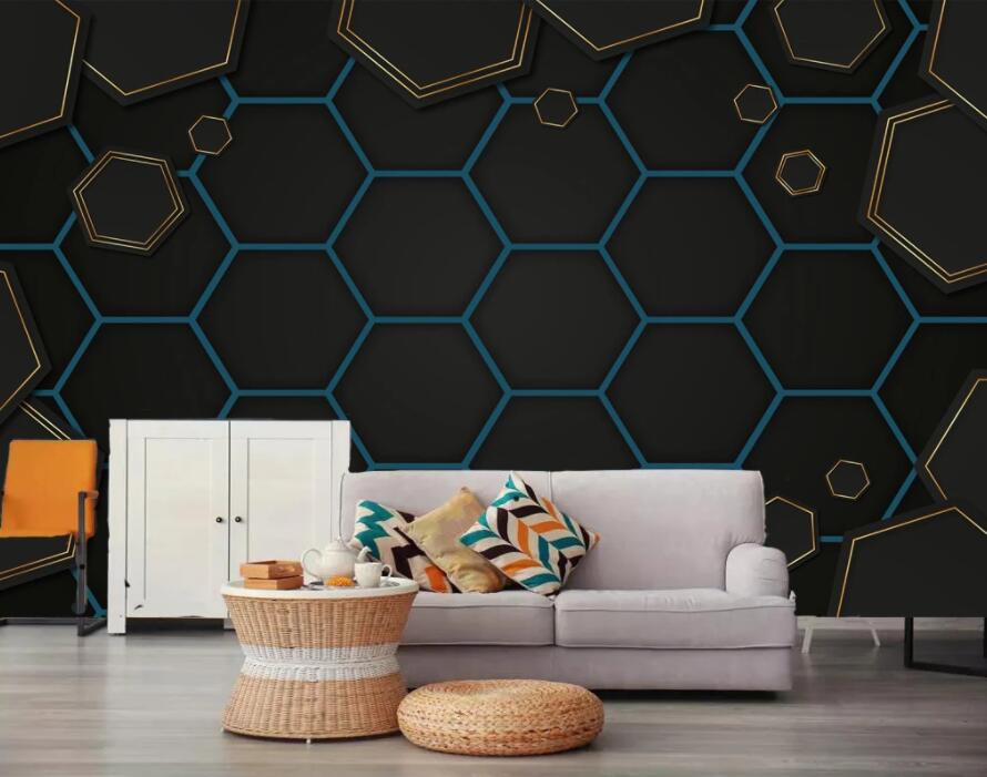 3D Diamond Pattern 1856 Wall Murals Wallpaper AJ Wallpaper 2