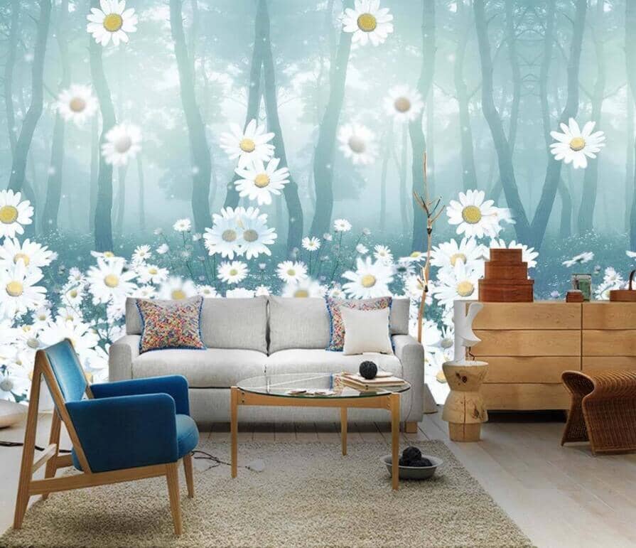 3D Forest Chrysanthemum 1834 Wall Murals Wallpaper AJ Wallpaper 2