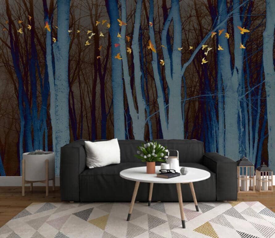 3D Night Forest 2429 Wall Murals Wallpaper AJ Wallpaper 2