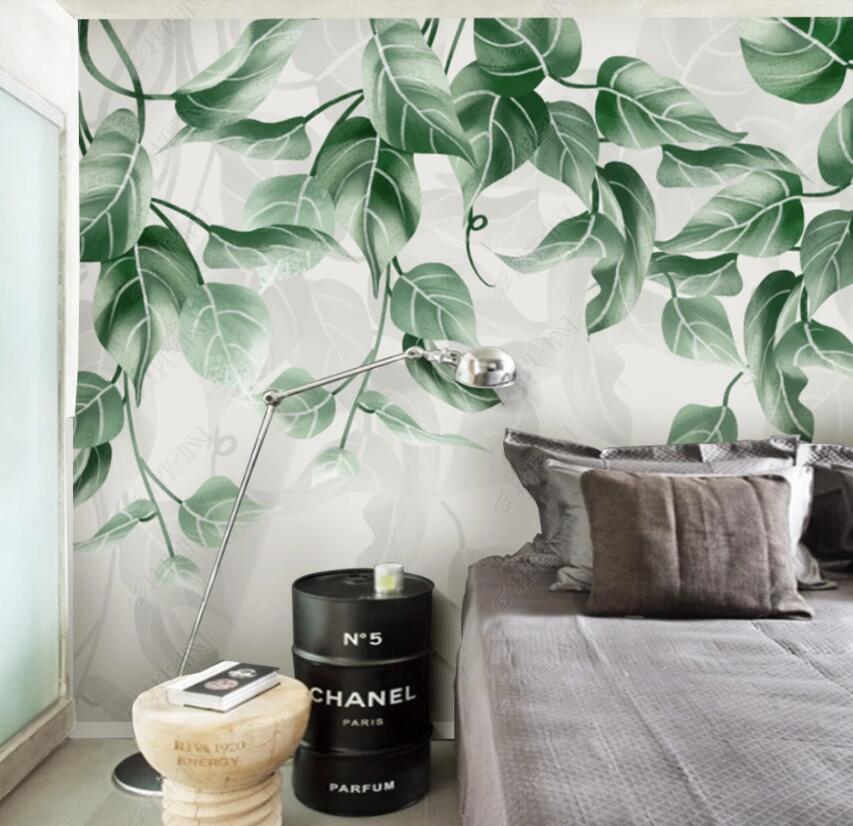 3D Green Leaf 1993 Wall Murals Wallpaper AJ Wallpaper 2