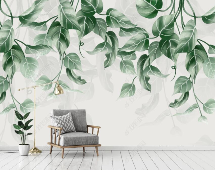 3D Green Leaf 1993 Wall Murals Wallpaper AJ Wallpaper 2