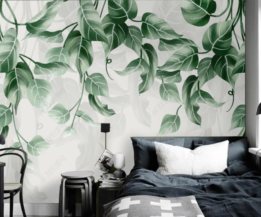 3D Green Leaf 1993 Wall Murals Wallpaper AJ Wallpaper 2