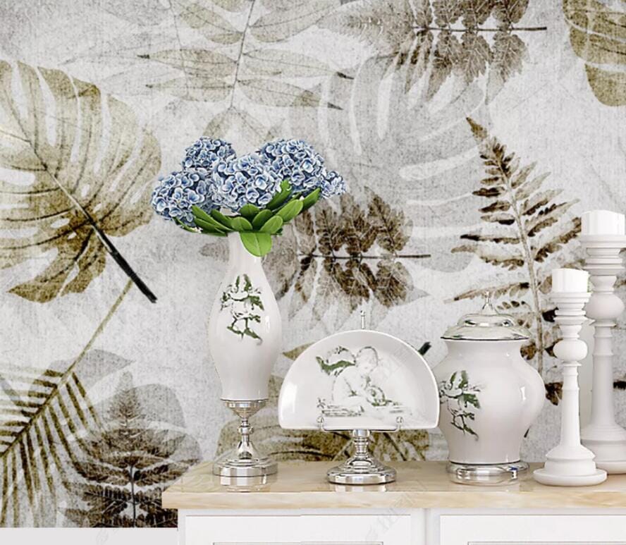 3D Green Leaf 2855 Wall Murals Wallpaper AJ Wallpaper 2
