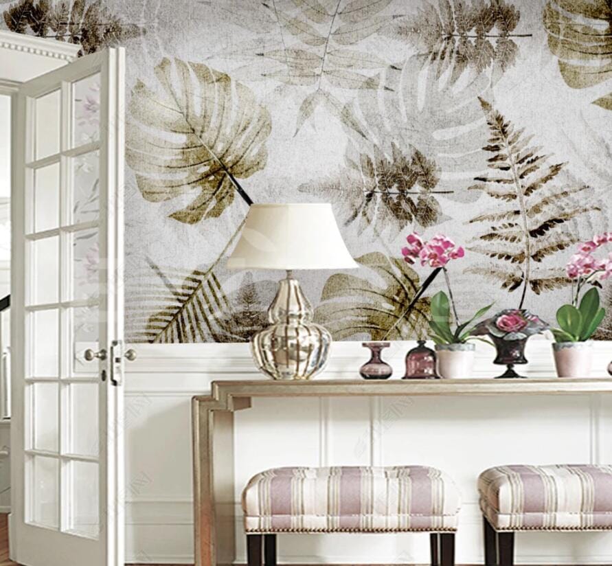 3D Green Leaf 2855 Wall Murals Wallpaper AJ Wallpaper 2