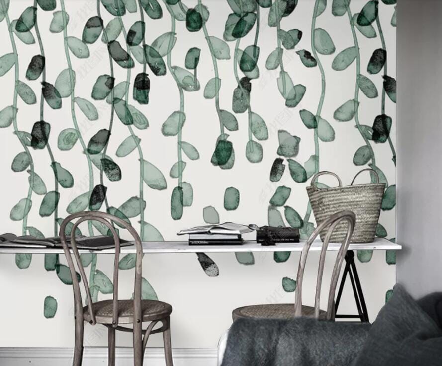 3D Green Leaf 2854 Wall Murals Wallpaper AJ Wallpaper 2