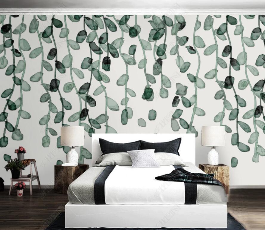 3D Green Leaf 1876 Wall Murals Wallpaper AJ Wallpaper 2