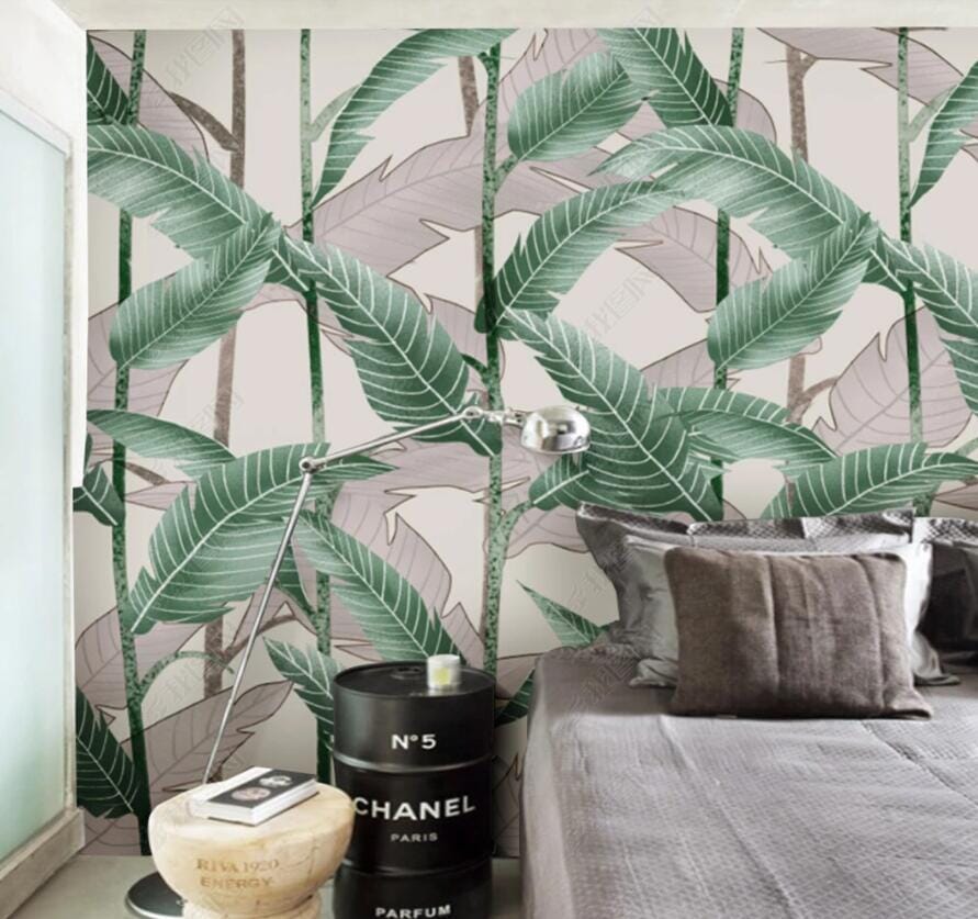 3D Green Leaf 2848 Wall Murals Wallpaper AJ Wallpaper 2