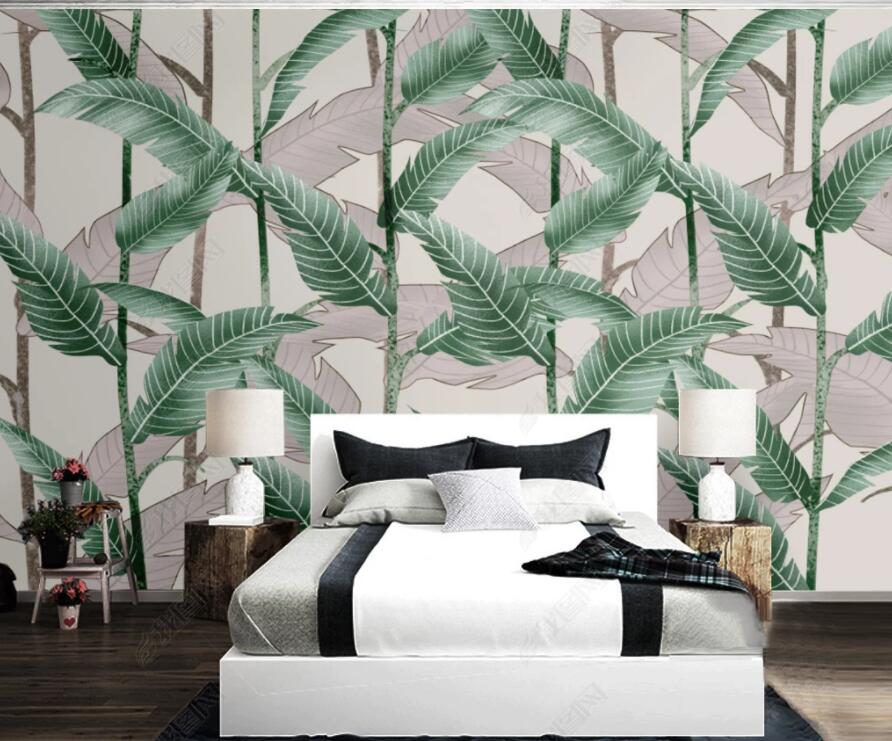 3D Green Leaf 1870 Wall Murals Wallpaper AJ Wallpaper 2
