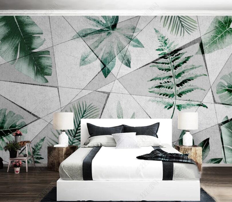3D Transparent Green Leaf 2837 Wall Murals Wallpaper AJ Wallpaper 2