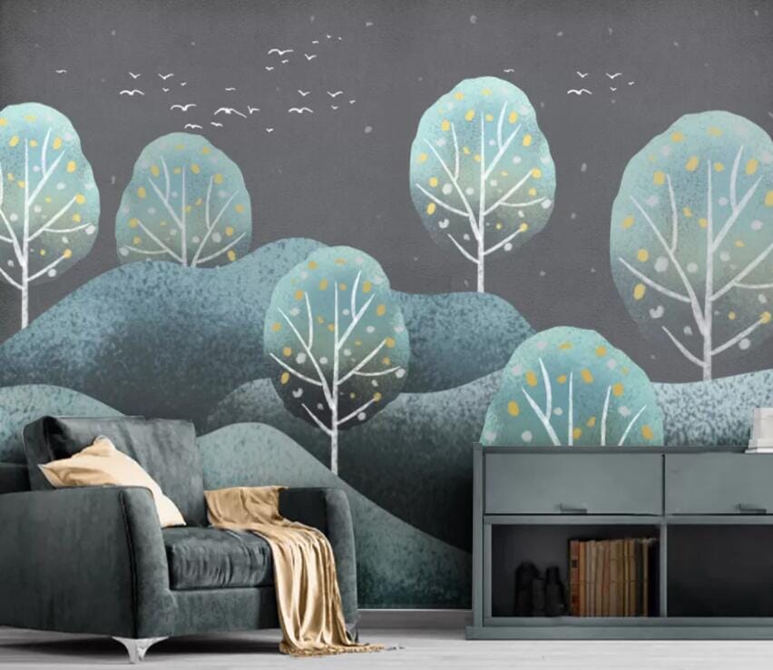 3D Cute Little Tree 2312 Wall Murals Wallpaper AJ Wallpaper 2