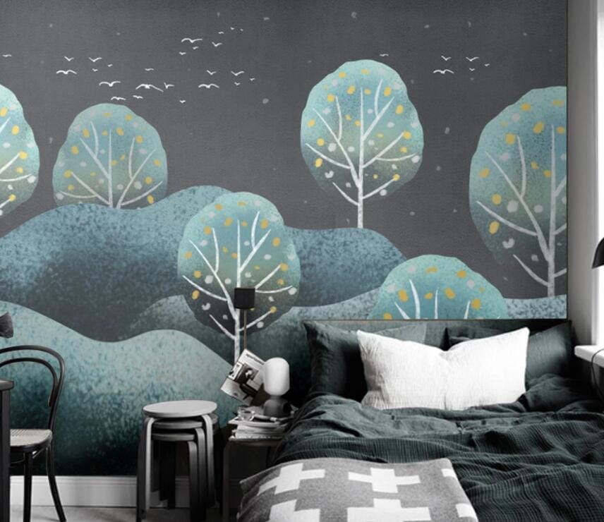 3D Cute Little Tree 2312 Wall Murals Wallpaper AJ Wallpaper 2