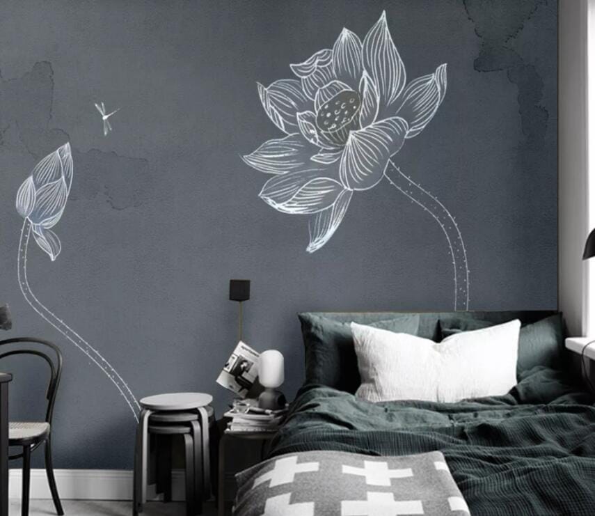3D Transparent Lotus 2296 Wall Murals Wallpaper AJ Wallpaper 2