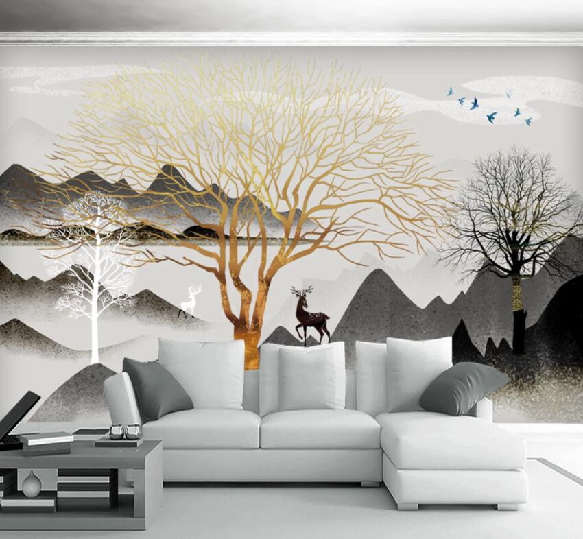 3D Misty Valley 971 Wall Murals Wallpaper AJ Wallpaper 2