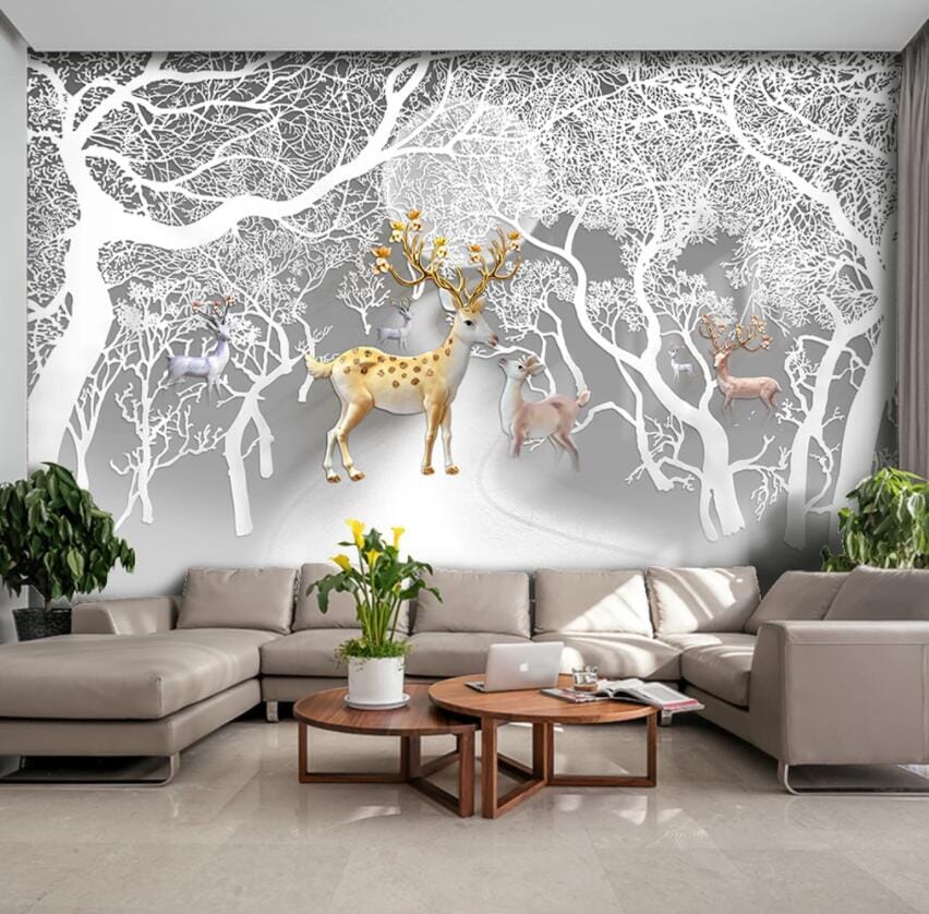 3D White Woods 2214 Wall Murals Wallpaper AJ Wallpaper 2