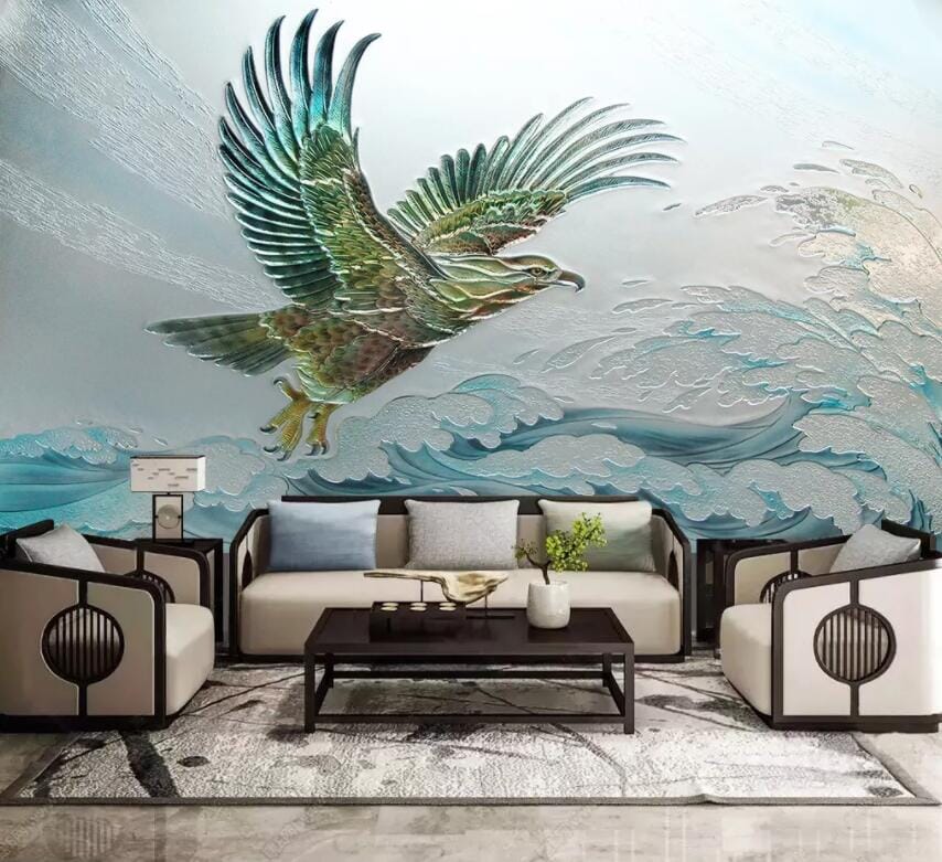 3D Eagle Spread Its Wings 2195 Wall Murals Wallpaper AJ Wallpaper 2