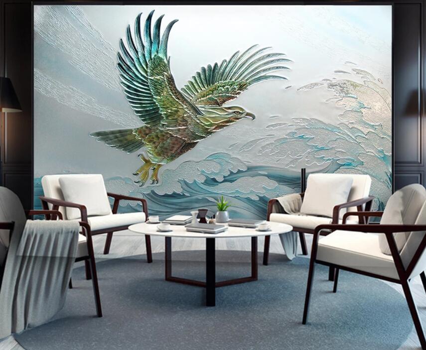3D Eagle Spreading Wings 922 Wall Murals Wallpaper AJ Wallpaper 2