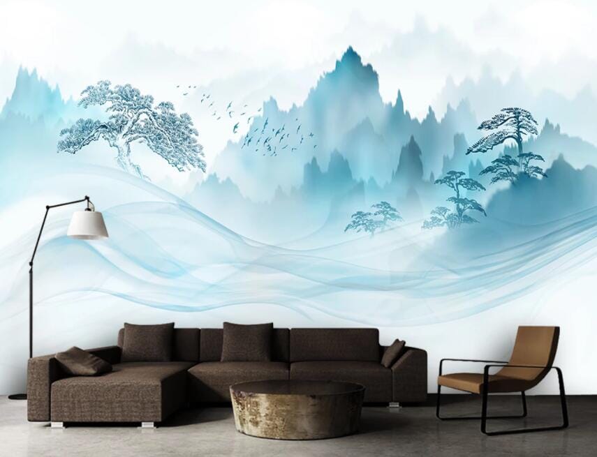 3D Blue Valley 2189 Wall Murals Wallpaper AJ Wallpaper 2
