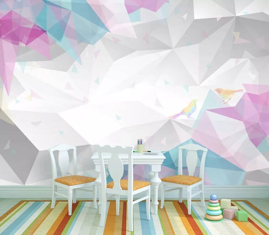 3D Rhombus Geometry 2104 Wall Murals Wallpaper AJ Wallpaper 2