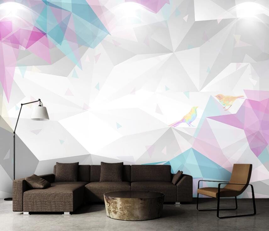 3D Rhombus Geometry 2104 Wall Murals Wallpaper AJ Wallpaper 2