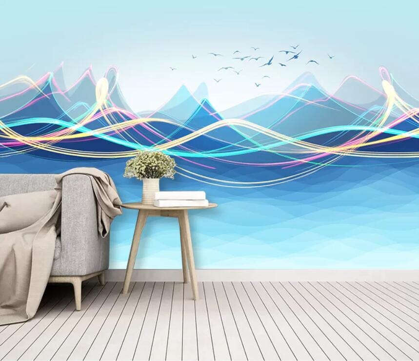 3D Valley Waves 2102 Wall Murals Wallpaper AJ Wallpaper 2