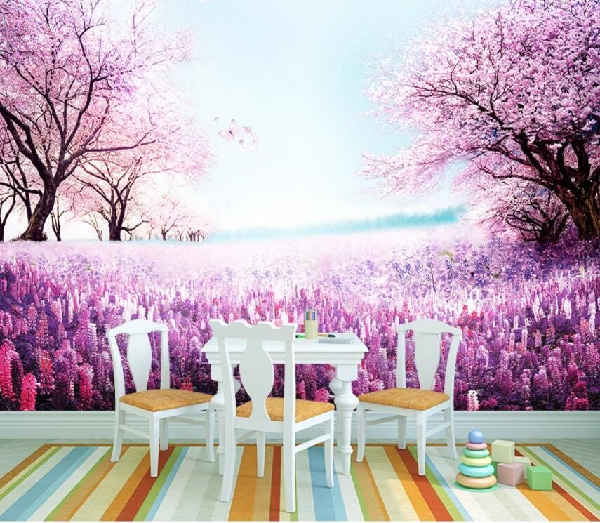 3D Cherry Tree 1850 Wall Murals Wallpaper AJ Wallpaper 2