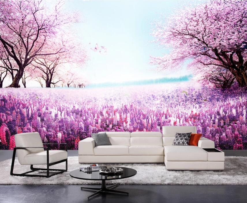 3D Purple Ocean 508 Wall Murals Wallpaper AJ Wallpaper 2